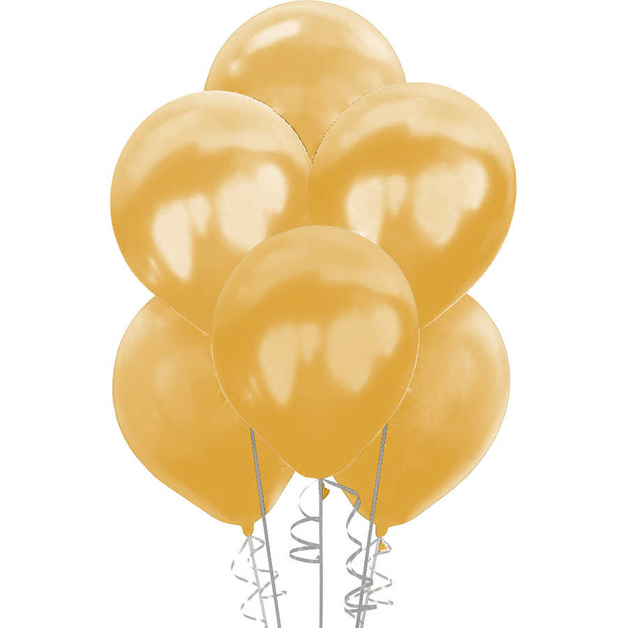 Altın Renk Metalik Balon Gold Renk Sedefli Balon 100 Adet (CLZ)
