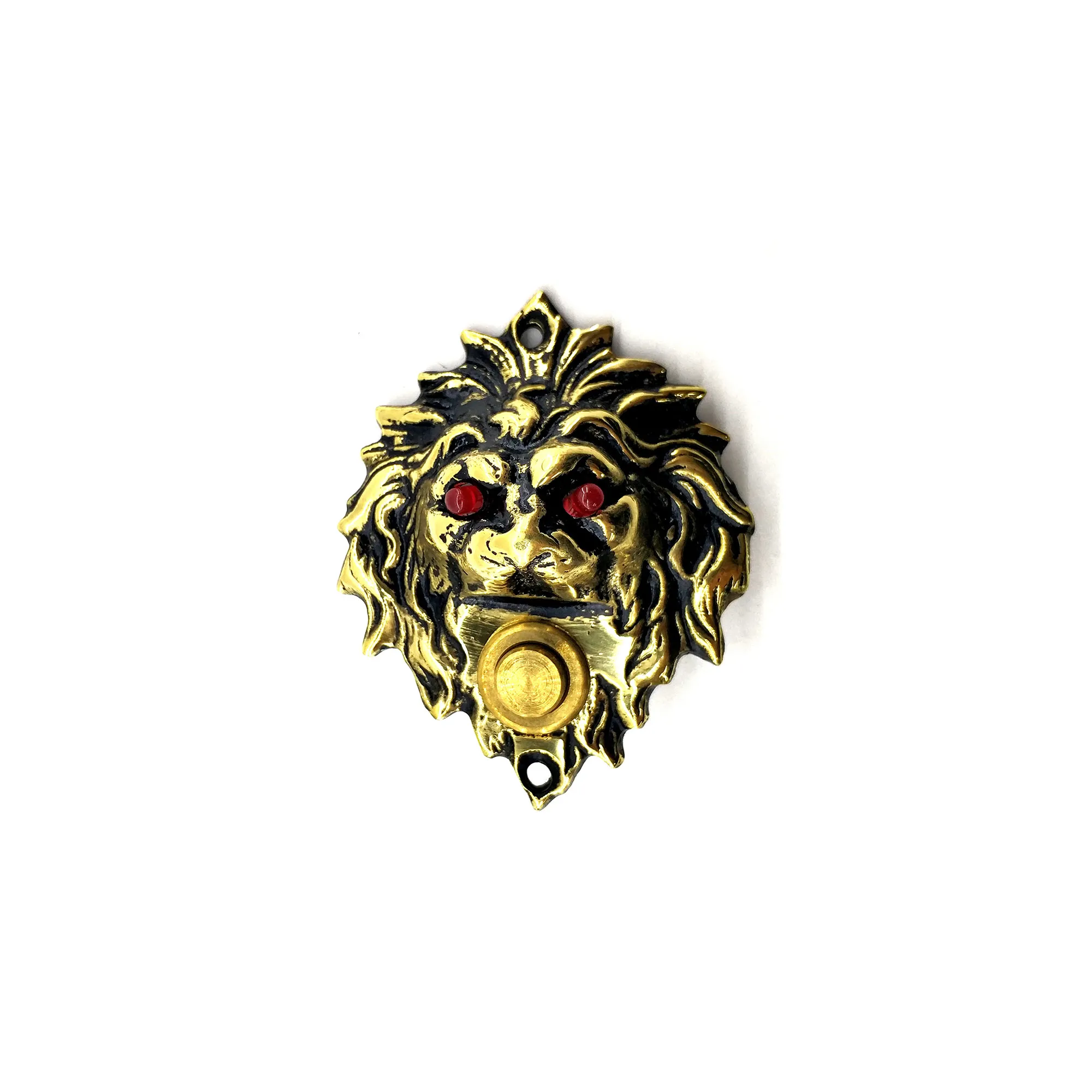 Antika Tarz Dekoratif Pirinç Aslan Kapı Zili - 100x78 mm, Antik, Led Işıklı Antika Tarz Dekoratif Pirinç Aslan Kapı Zili - 100x78 mm, Antik, Led Işıklı