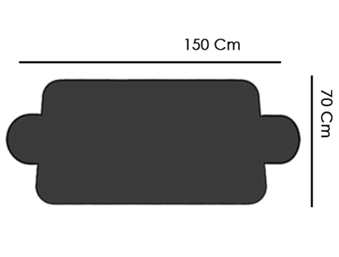 CLZ174 Araç Ön Cam Güneşliği (150x70 cm) - Siyah