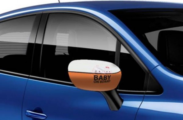 Araç Ayna Kılıfı 2 Adet - Baby On Board (CLZ)