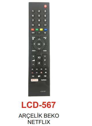 CLZ174 Arçelik - Beko 3D Smart  Netflix Tv Kumandası - LCD 567