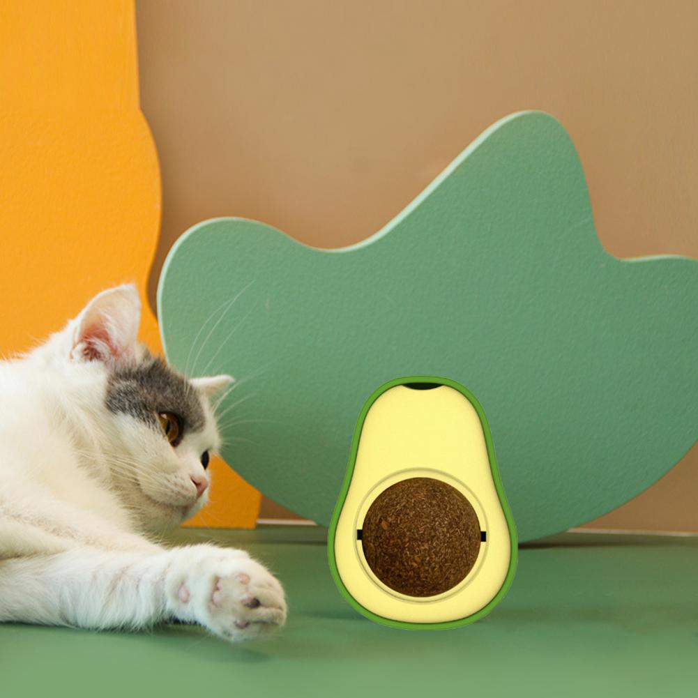 CLZ174 Avokado Dönen Kedi Nanesi Cat Oyun Topu Doğal Kedi Oyuncağı