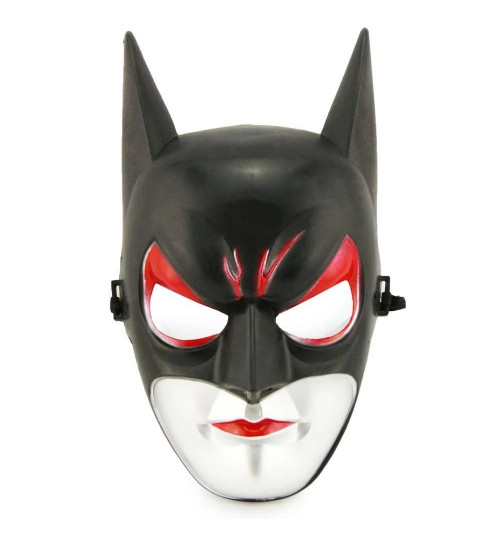 Kırmızı Gözlü Siyah Batman Maske - Lastikli Batgirl Maskesi 28x17 cm Kırmızı Gözlü Siyah Batman Maske - Lastikli Batgirl Maskesi 28x17 cm