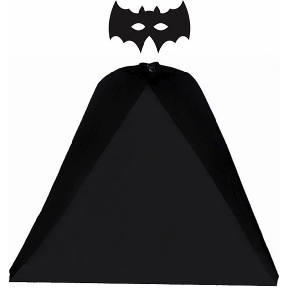 Batman Pelerini ve Maske Seti Çocuk Boy - Yarasa Pelerin ve Maske Seti 90 cm (CLZ)