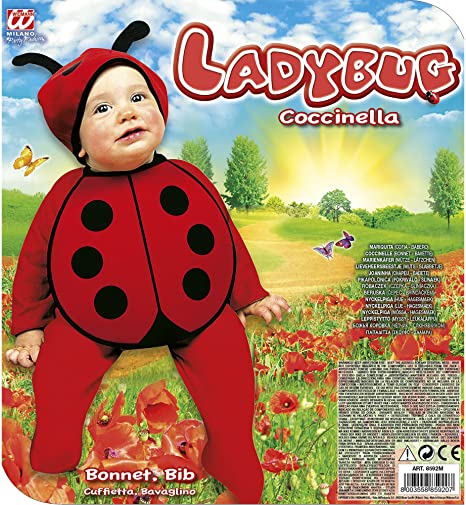 Bebek Boy Uğur Böceği Kostüm Şapkası ve Önlük Seti (CLZ)