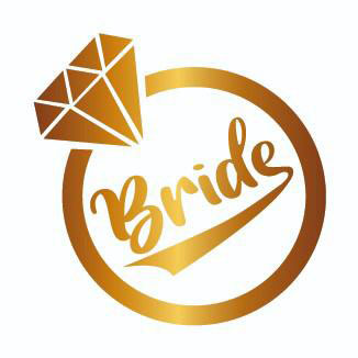 Bekarlığa Veda Partisi Alyanslı Bride Dövmesi Altın Renk  (CLZ)