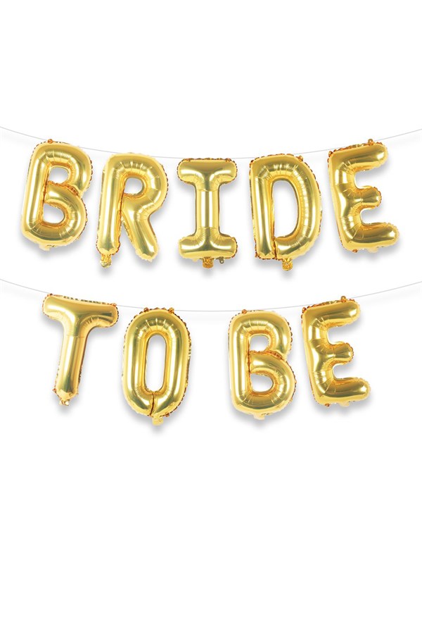 Bekarlığa Veda Partisi Bride To Be Folyo Balon Altın Renk 35 cm (CLZ)