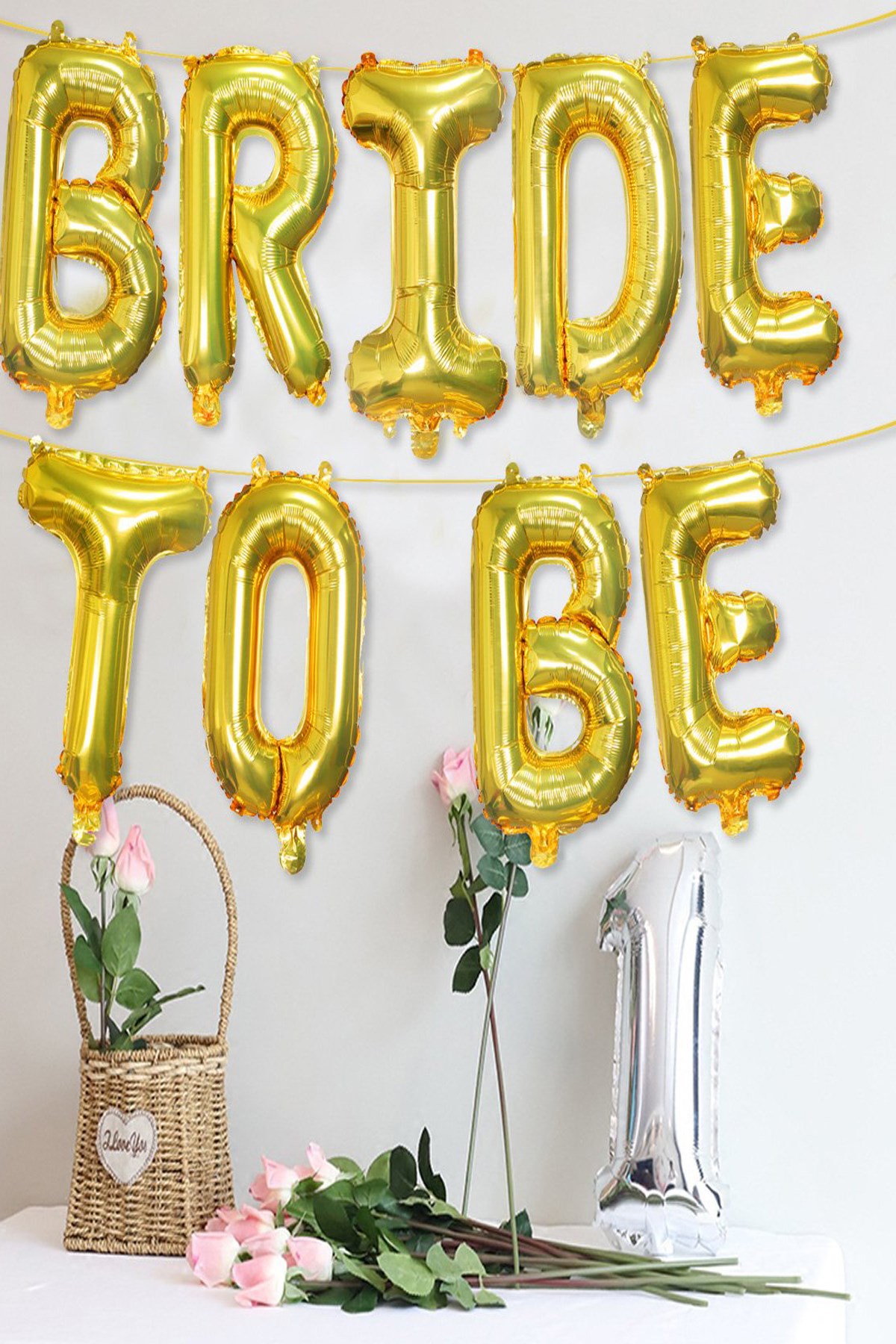 Bekarlığa Veda Partisi Bride To Be Folyo Balon Altın Renk 35 cm (CLZ)