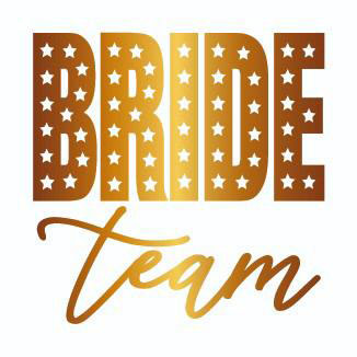 Bekarlığa Veda Partisi Bride Team Dövmesi Altın Renk  (CLZ)