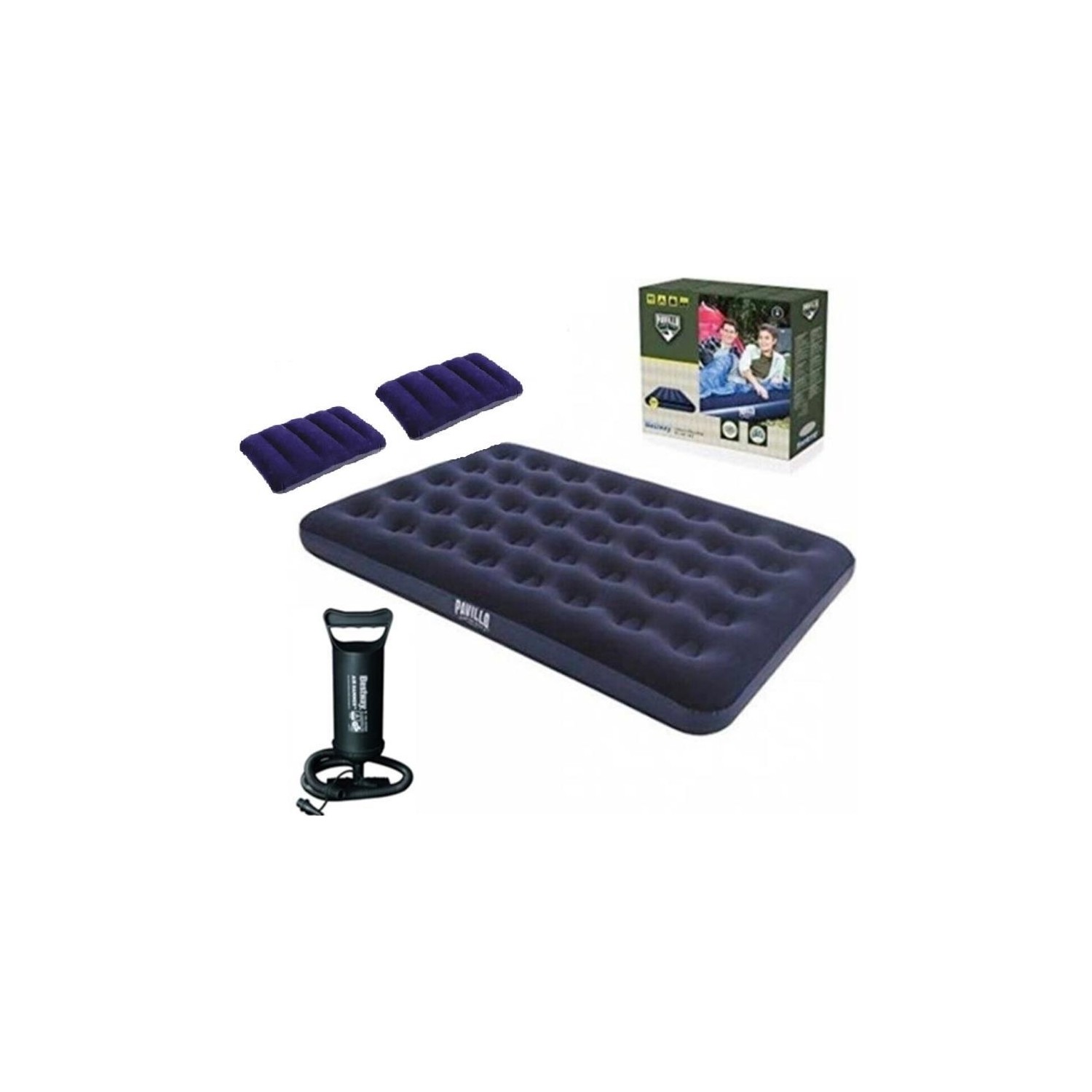 Bestway 67374 Çift Kişilik Şişme Yatak (203cmx152cmx22cm) -2 Adet Yastık Ve El Pompası Hediye Bestway 67374 Çift Kişilik Şişme Yatak (203cmx152cmx22cm) -2 Adet Yastık Ve El Pompası Hediye