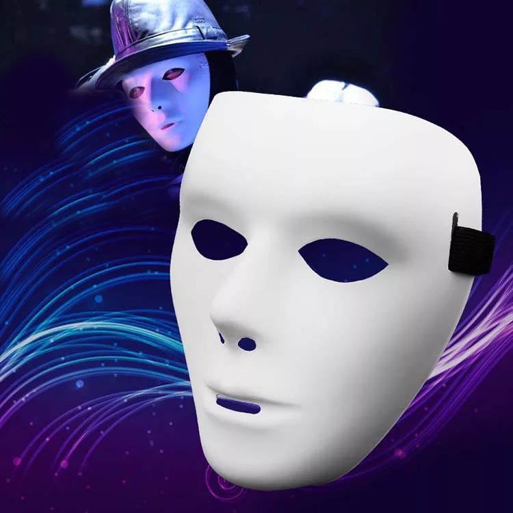 Beyaz Renk Hip Hop Anonim Jabbawockeez Maskesi 18X15 cm (CLZ)