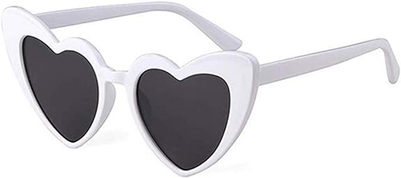 Beyaz Renk Kalp Şekilli Parti Gözlüğü 15x5 cm (CLZ)