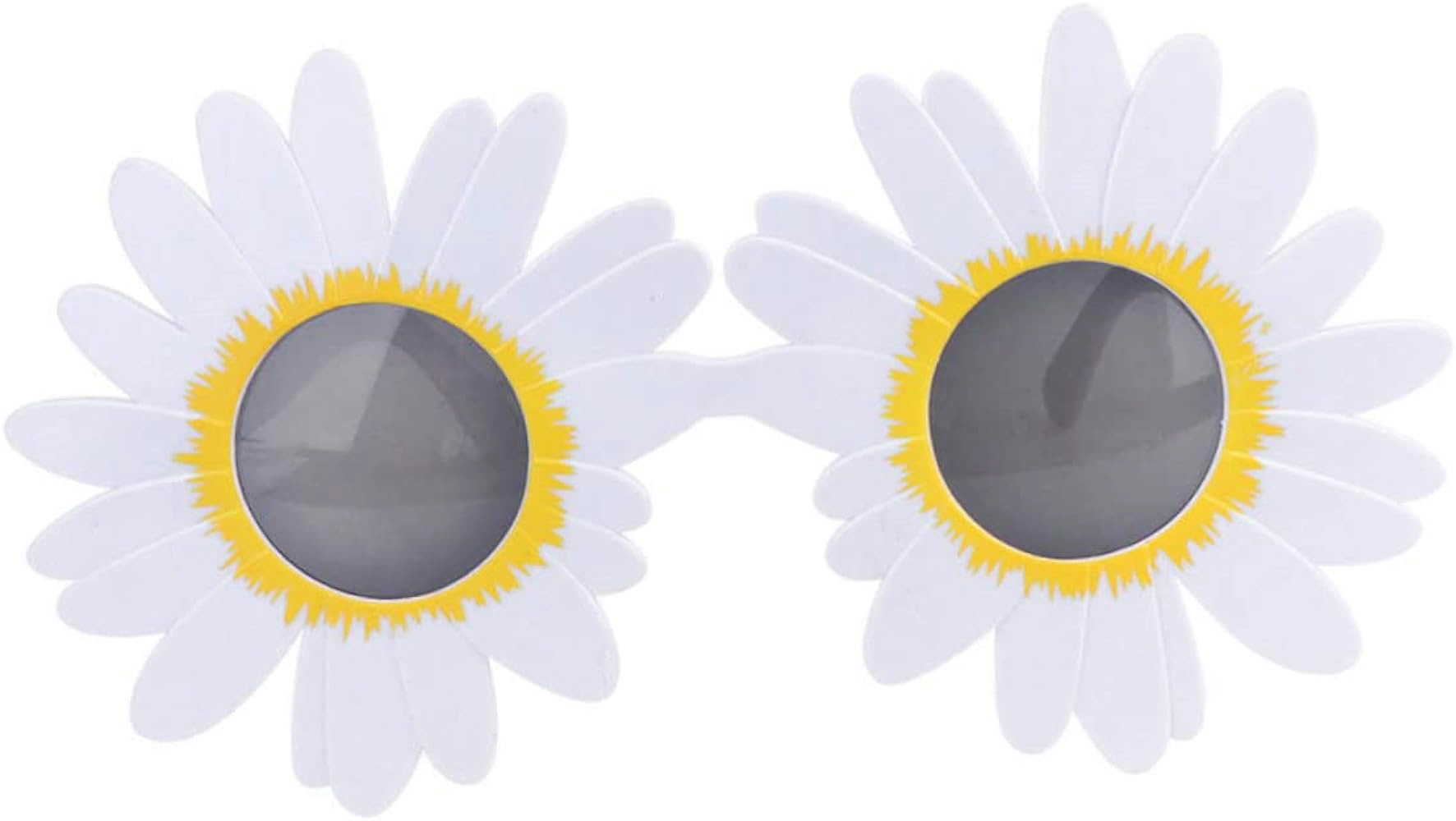 Beyaz Renk Papatya Şekilli Parti Gözlüğü 18x10 cm (CLZ)