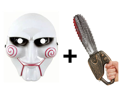 Beyaz Renk Testere Maskesi Saw Maskesi ve Testere Kılıç Hızar Seti (CLZ)