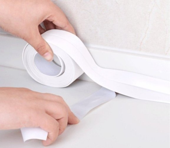 Beyaz Su Sızdırmaz Lavabo Kenar Bandı 3 metre Beyaz Su Sızdırmaz Lavabo Kenar Bandı 3 metre
