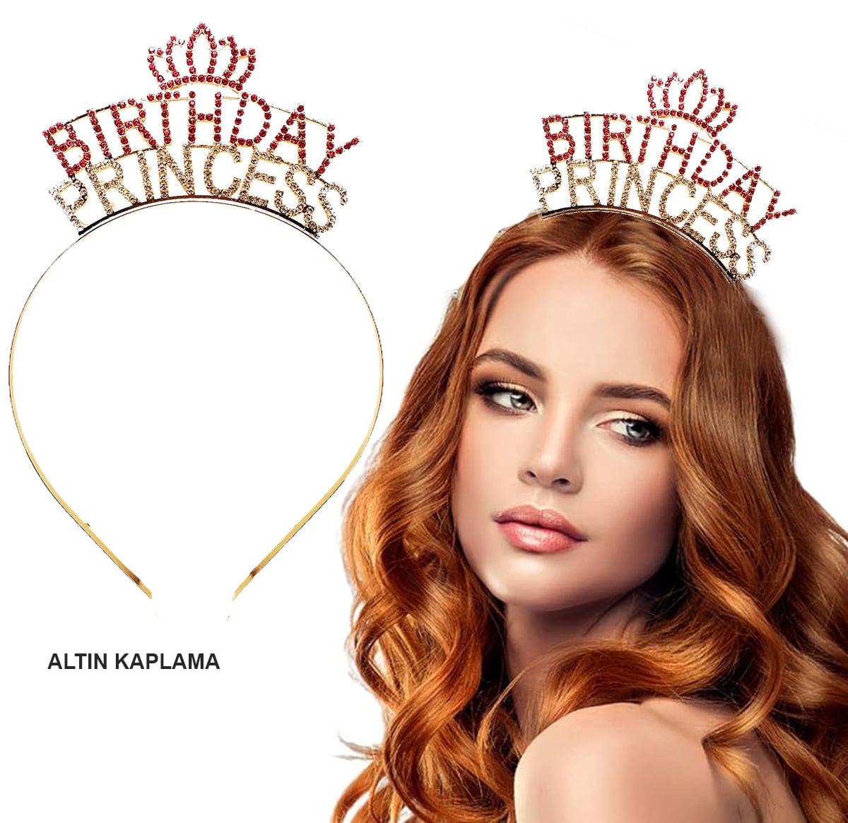 Birthday Princess Kristal Taç – Altın Kaplama Birthday Princess Kristal Taç – Altın Kaplama