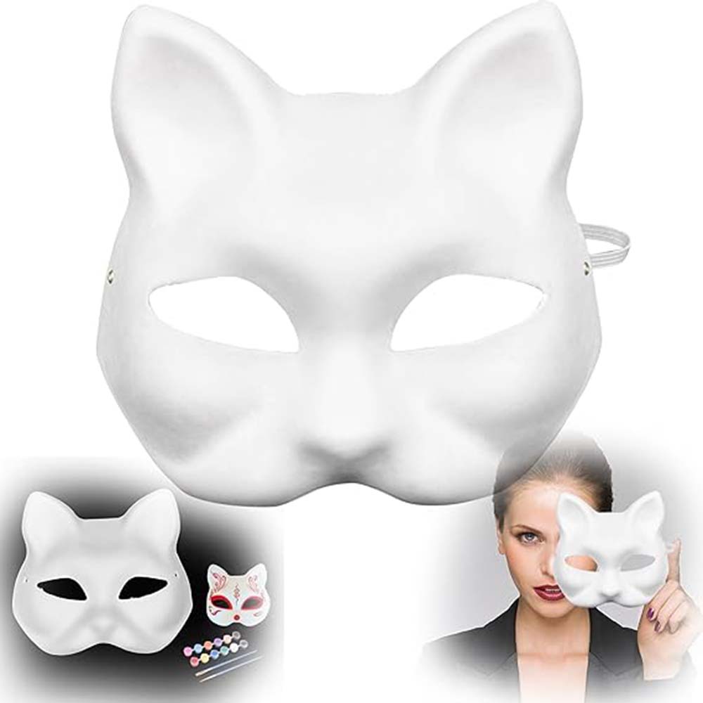 Boyanabilir Kedi Model Maske – Kendi Tasarımını Oluştur Boyanabilir Kedi Model Maske – Kendi Tasarımını Oluştur