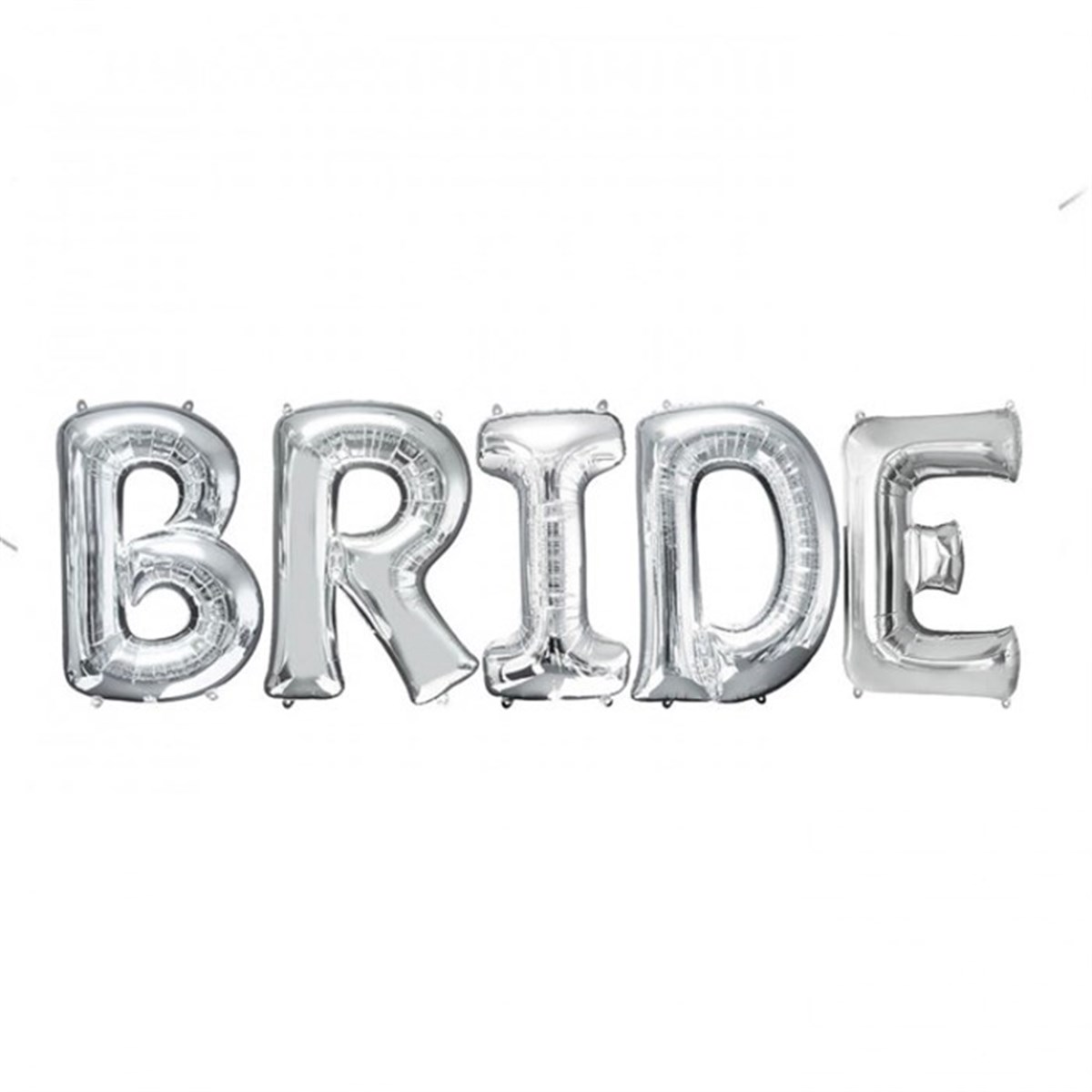 Bride Yazılı Bekarlığa Veda Partisi Folyo Balonu Gümüş Renk 100 cm (CLZ)
