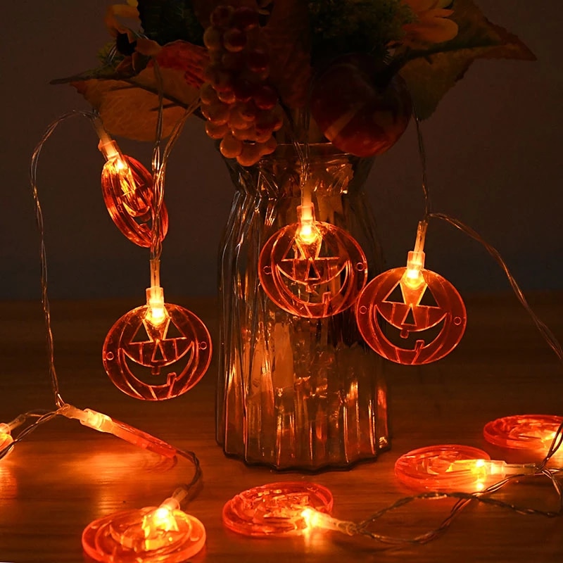 Cadılar Bayramı Halloween Balkabağı Temalı Led Işık 2 Metre (CLZ)