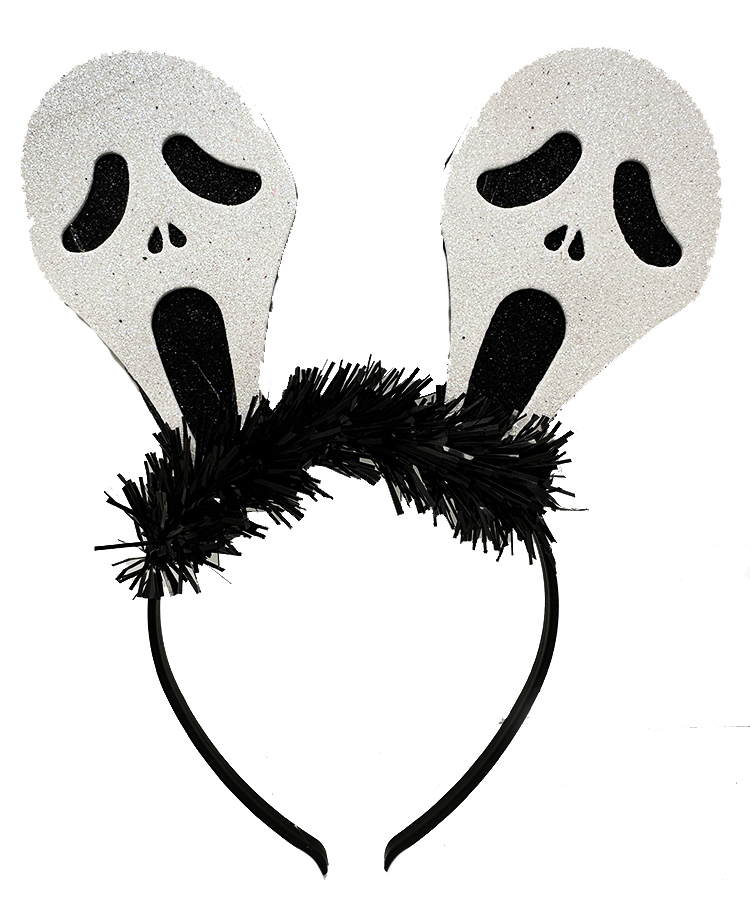 Cadılar Bayramı Halloween Çığlık Maskesi Figürlü Parti Tacı 18x20 cm (CLZ)