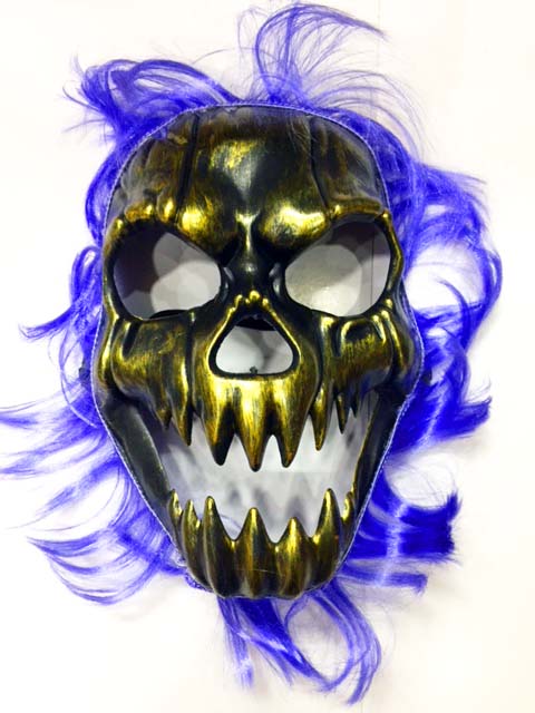 Cadılar Bayramı Mavi Saçlı Maske (CLZ)