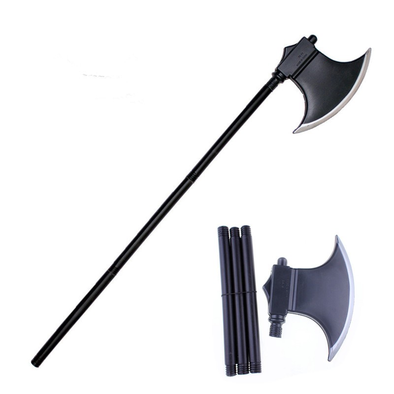 Siyah Renk Plastik Savaş Baltası Viking Baltası 100 cm (CLZ)