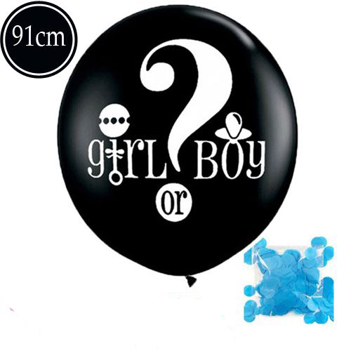 Cinsiyet Balonu Mavi Pullu 36 İnç (91 cm) (CLZ)