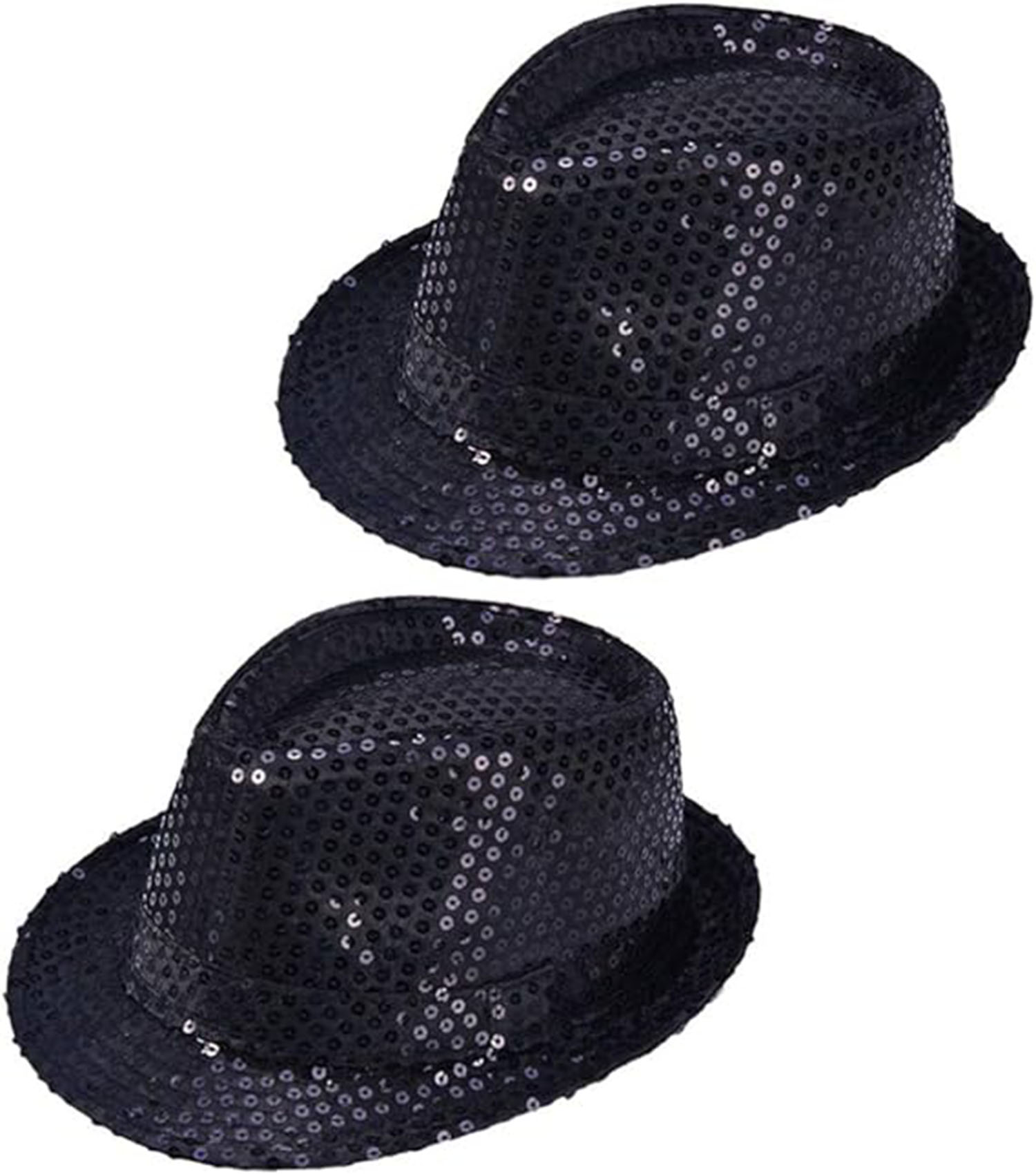 Çocuk Boy Siyah Payetli Şapka Gösteri Şapkası Michael Jackson Şapkası 54 No (CLZ)
