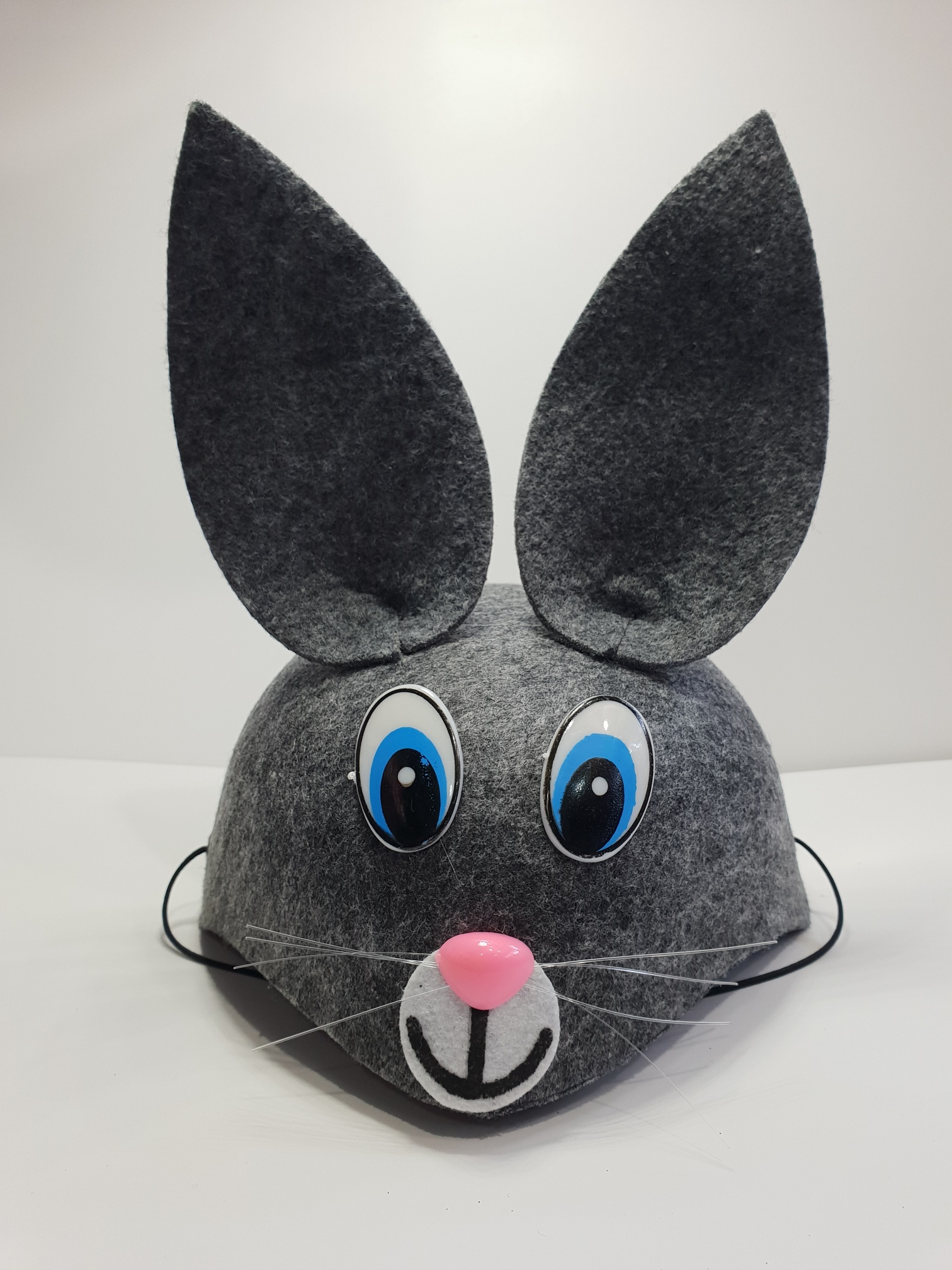 Gri Renk Kulaklı Tavşan Şapkası Hayvan Şapkası (CLZ)