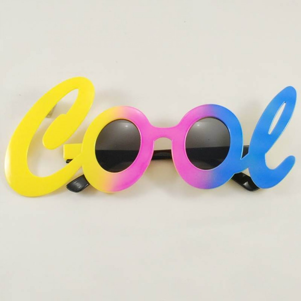 Cool Yazılı Rengarenk Parti Gözlüğü 21x8 cm (CLZ)