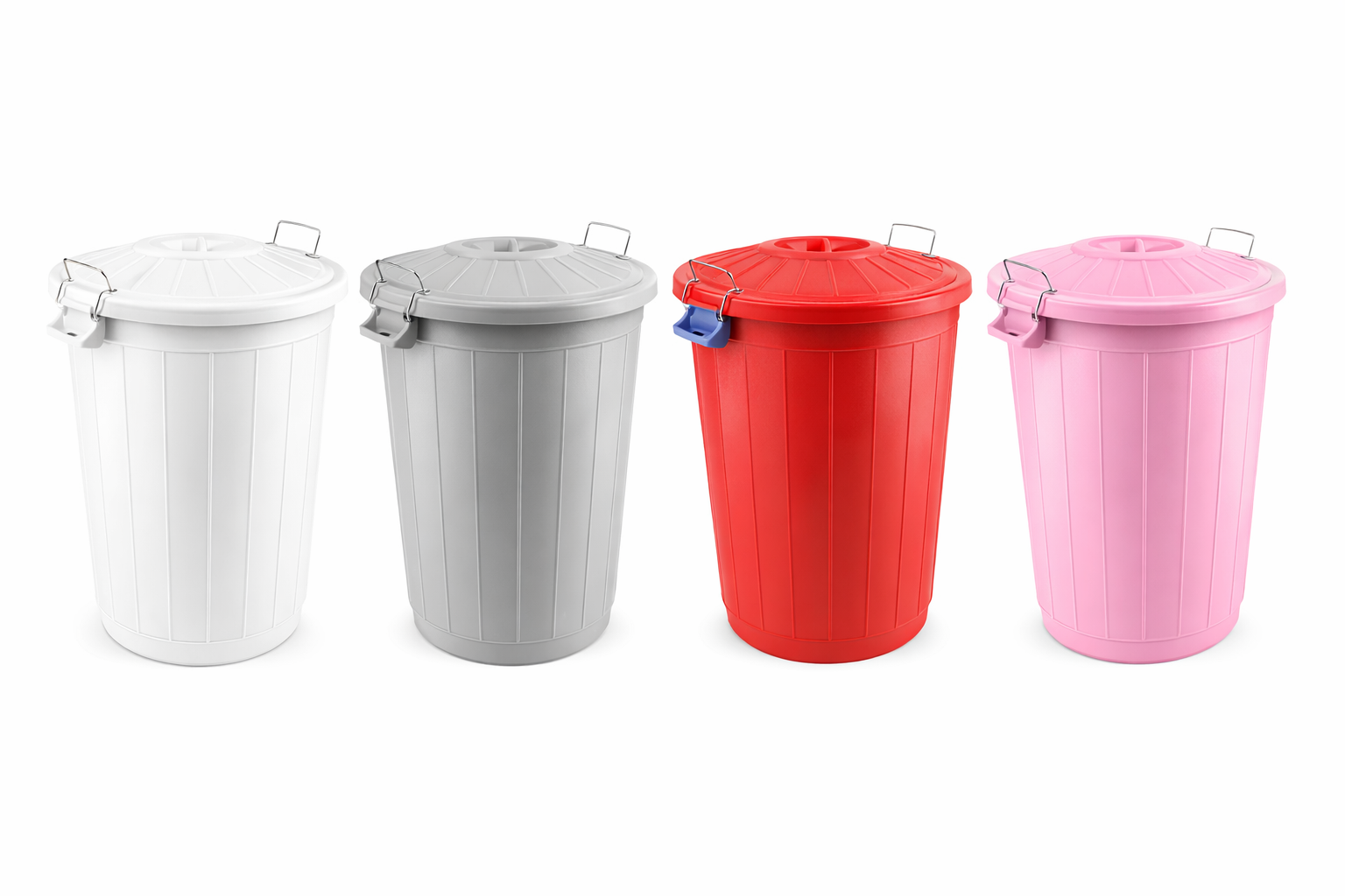 Çöp Kovası 70 Lt Plastik Çöp Kovası Kapaklı Büyük Boy Çöp Bidonu Dayanıklı Çöp Kovası - Mavi