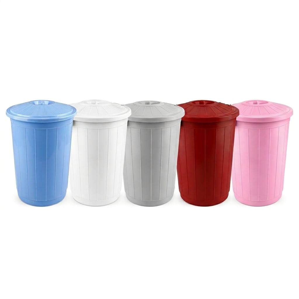 Çöp Kovası 50 Lt Çöp Kovası Kapaklı Büyük Boy Çöp Bidonu Dayanıklı Çöp Kovası - Gri Çöp Kovası 50 Lt Çöp Kovası Kapaklı Büyük Boy Çöp Bidonu Dayanıklı Çöp Kovası - Gri
