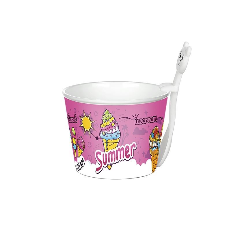 CLZ174 Cupice Kaşıklı Dondurma Ve Puding Kabı 4 Adet