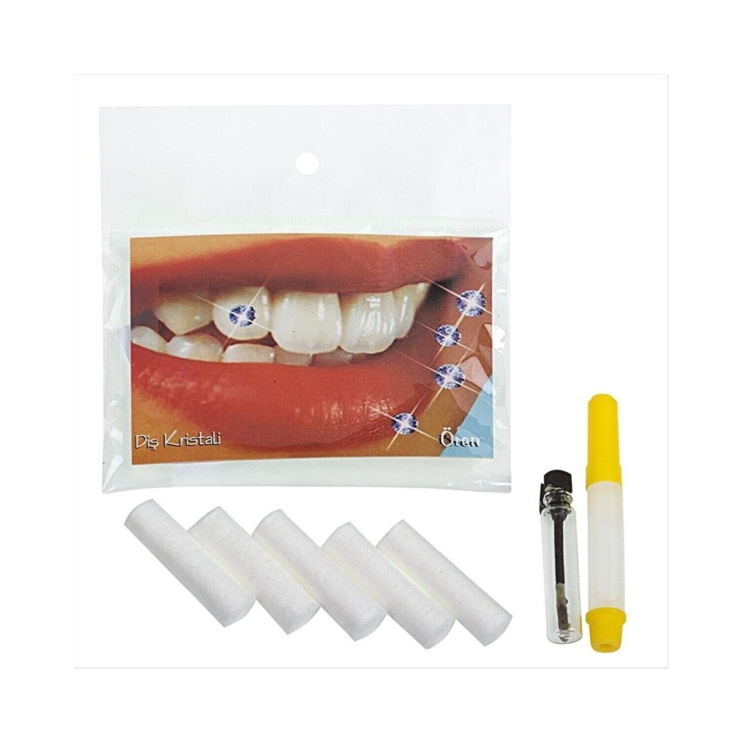 CLZ174 Diş Kristali ve Diş Pırlantası Komple Set - Muhteşem Gülüş Seti
