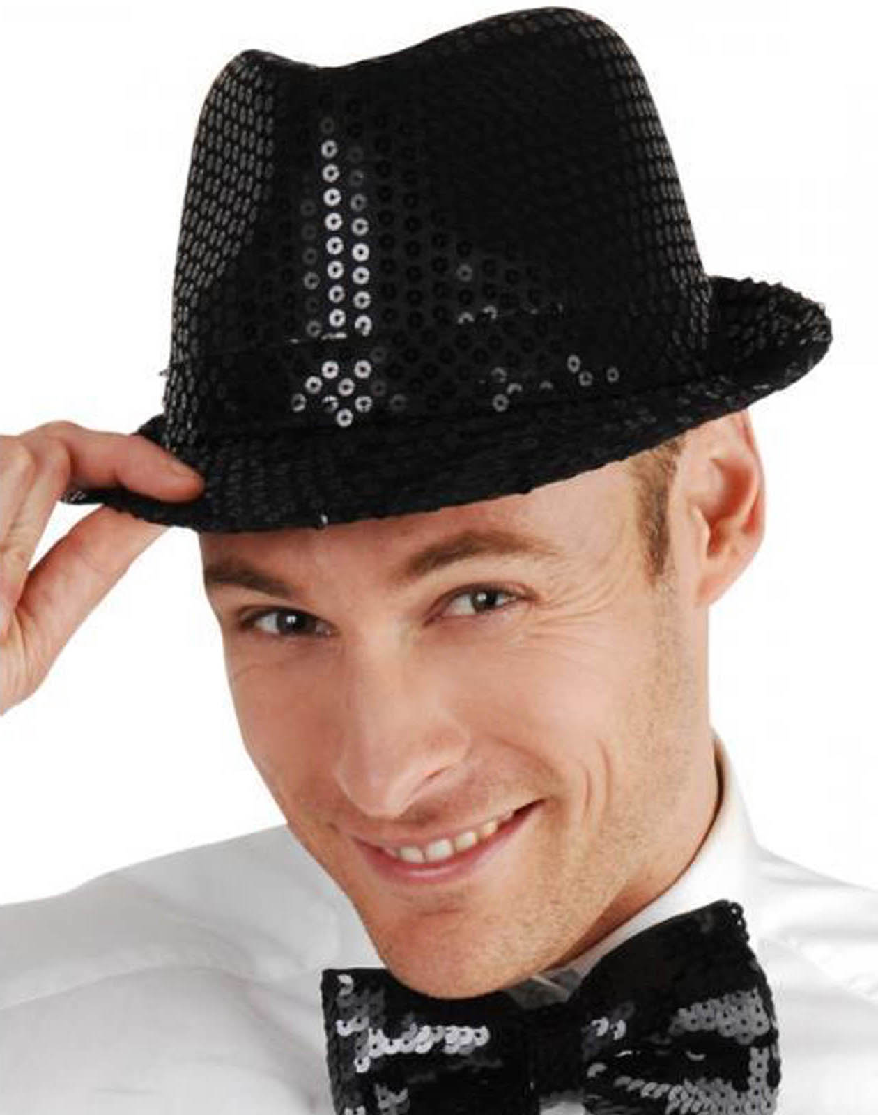 Disko Star Siyah Payetli Fötr Şapka Yetişkin Boy Disko Star Siyah Payetli Fötr Şapka Yetişkin Boy