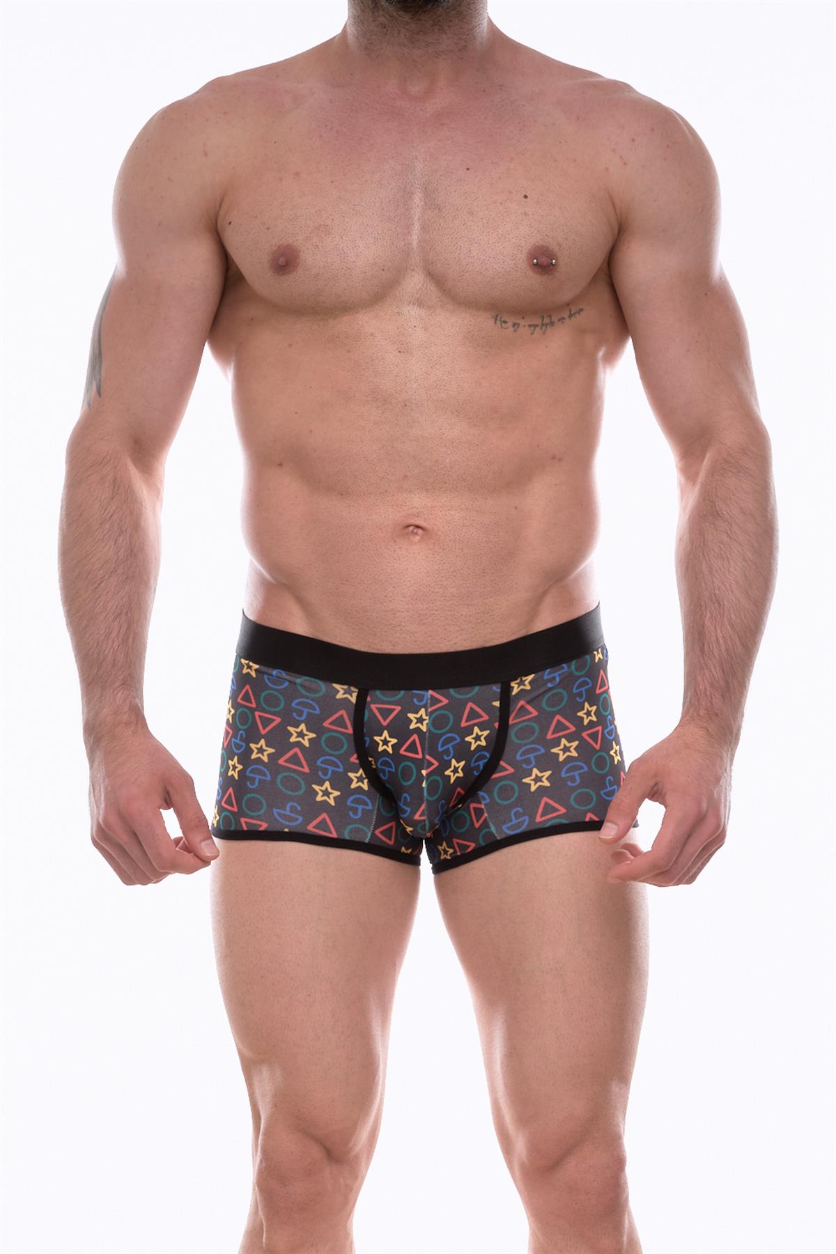 Erkek Desenli Mini Boxer