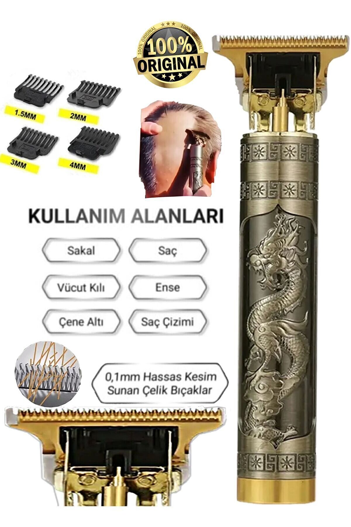 Dragon Çelik Kasa Profesyonel Saç Sakal Ense Çizim Tüm Vücut Tüyü Lazer Öncesi Tıraş Makinesi Dragon Çelik Kasa Profesyonel Saç Sakal Ense Çizim Tüm Vücut Tüyü Lazer Öncesi Tıraş Makinesi