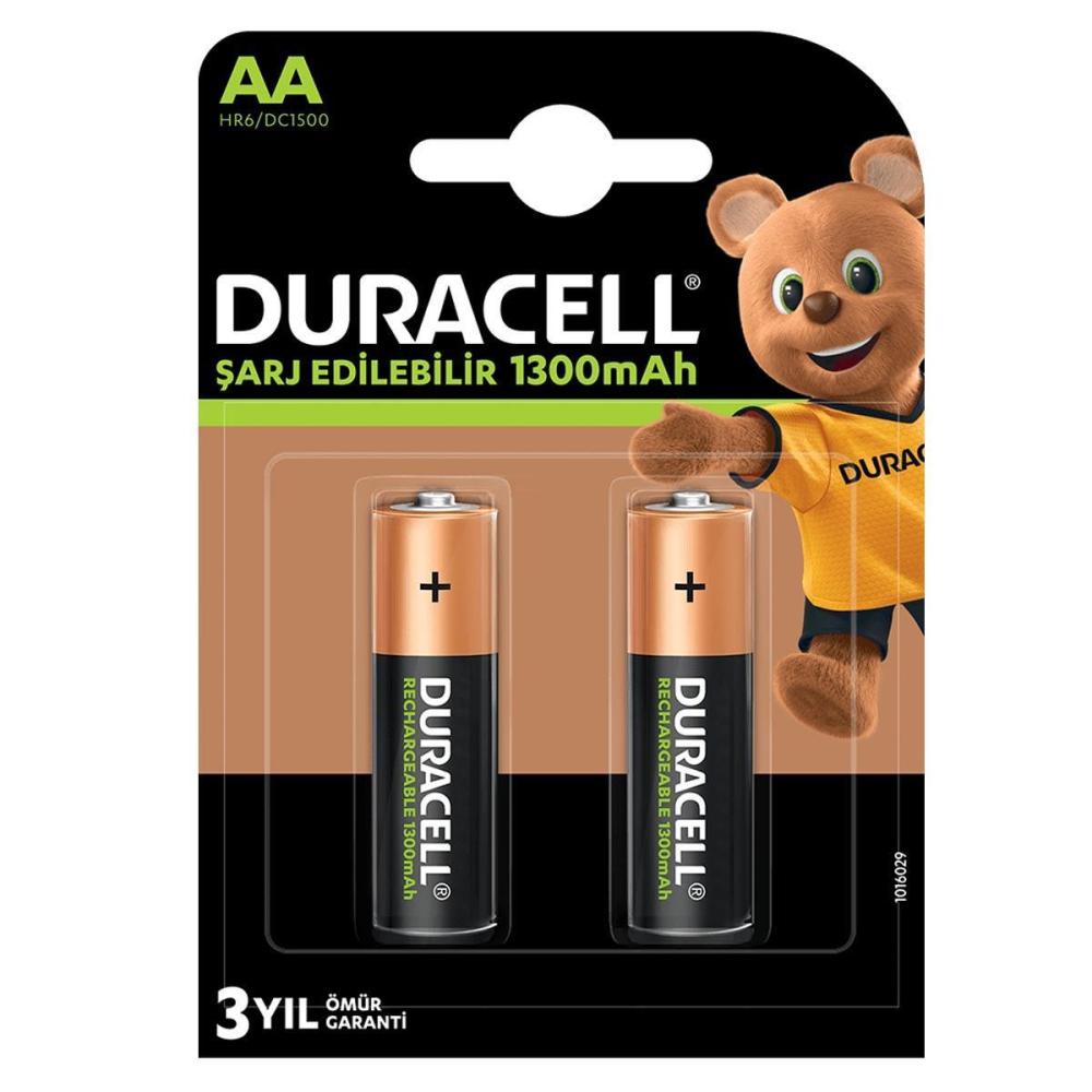 Duracell 1.2V 1300mAh AA Şarj Edilebilir Kalem Pil 2'li Paket Duracell 1.2V 1300mAh AA Şarj Edilebilir Kalem Pil 2'li Paket