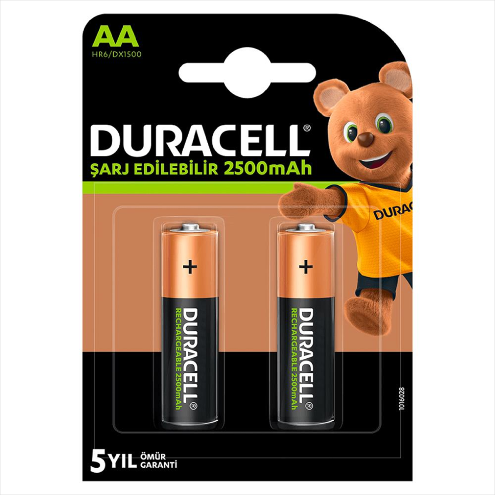 Duracell 1.2V 2500 mAh AA Şarjlı Kalem Pil 2li Duracell 1.2V 2500 mAh AA Şarjlı Kalem Pil 2li