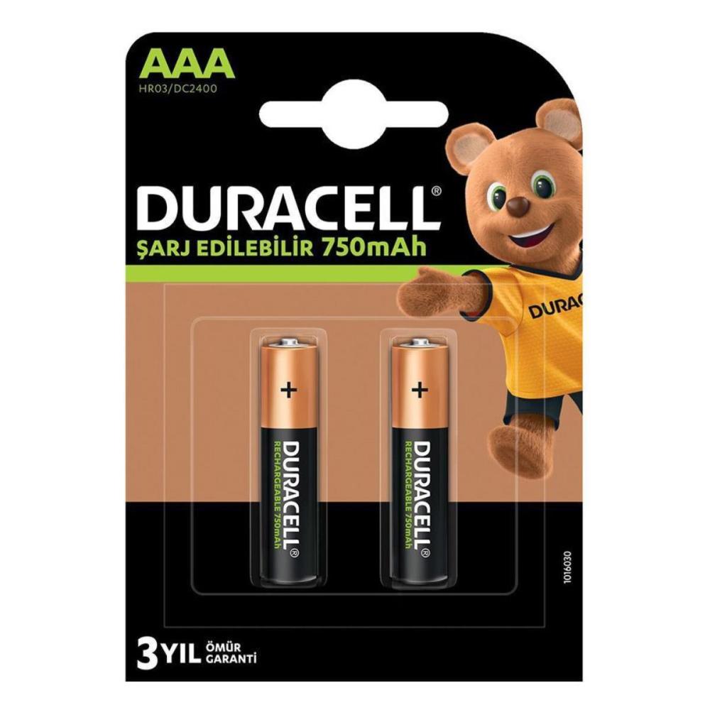 Duracell 1.2V 750 MAh AAA Şarjlı Kalem Pil 2li Duracell 1.2V 750 MAh AAA Şarjlı Kalem Pil 2li