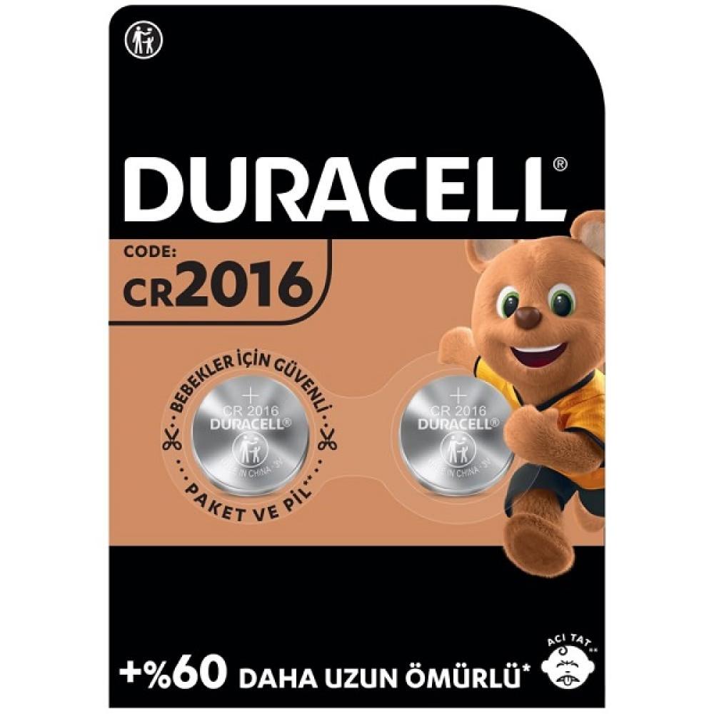 Duracell CR2016 3V Lityum Pil 2'li Paket Duracell CR2016 3V Lityum Pil 2'li Paket