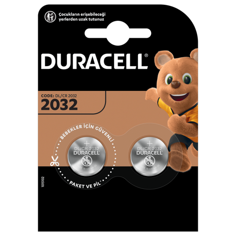 Duracell CR2032 Lityum Pil 2'li Paket Duracell CR2032 Lityum Pil 2'li Paket