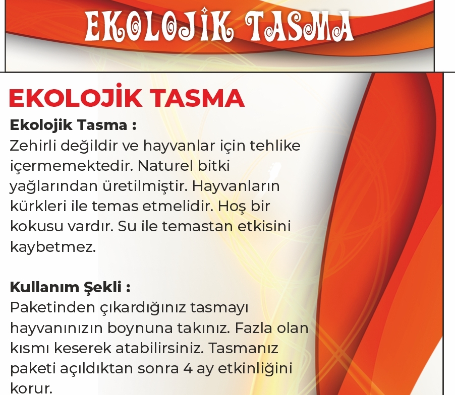 CLZ174 Ekolojik Tasma - Pire Tasması - 45 Cm