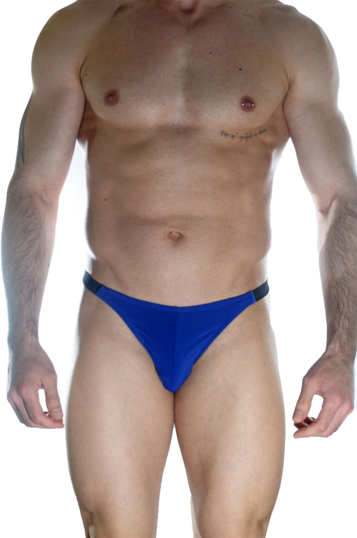 Erkek Mavi Arkası Büzgülü Brazillian Slip