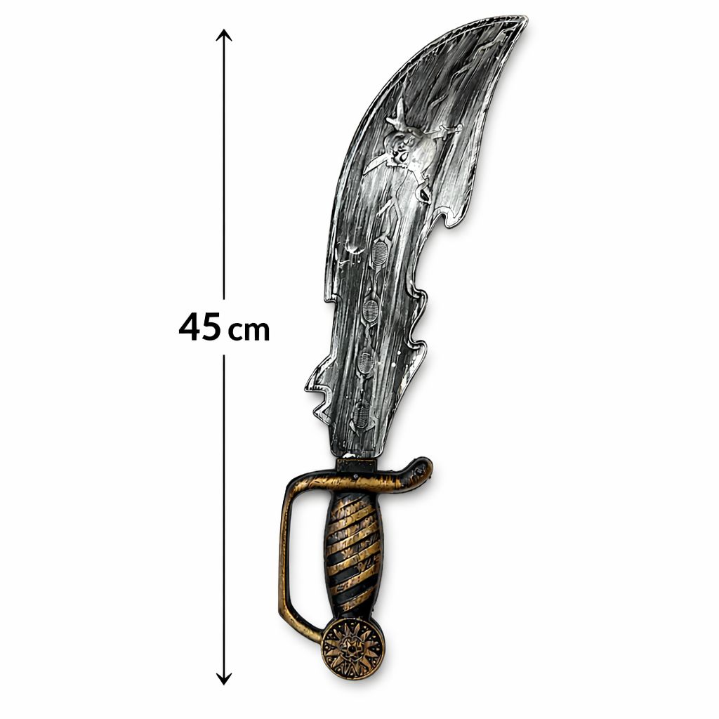 Eskitme Detaylı Plastik Korsan Kılıcı 45 cm Eskitme Detaylı Plastik Korsan Kılıcı 45 cm