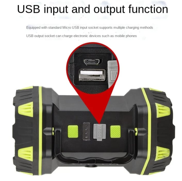 F.B.I F-262 Yeni Güçlü Çift Taraflı Taşınabilir Spot Ve Işıldak USB Powerbank Şarjlı Fener F.B.I F-262 Yeni Güçlü Çift Taraflı Taşınabilir Spot Ve Işıldak USB Powerbank Şarjlı Fener
