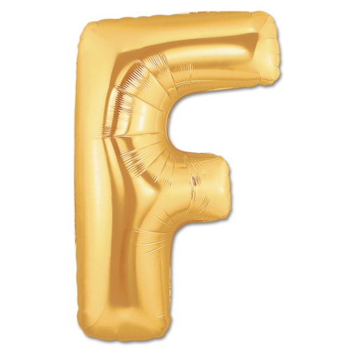 F Harf Folyo Balon Altın Renk  40 inç (CLZ)