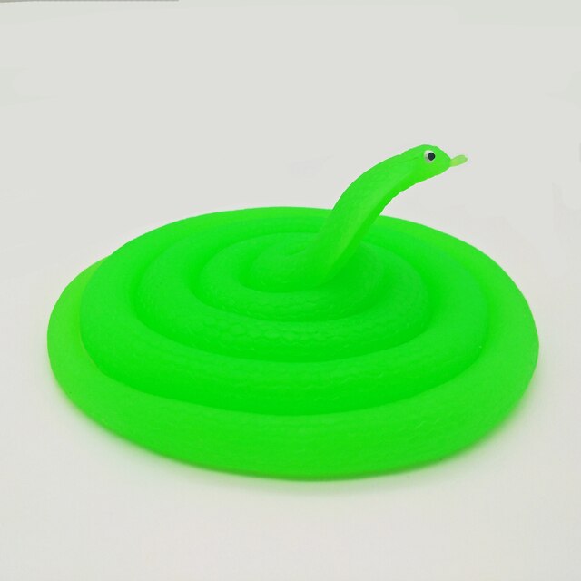 Fosfor Yeşil Renk Gerçekçi Görünüm Şaka Yumuşak Yılan 120 cm  (CLZ)