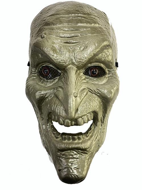 Gerçekçi Görünüm Lüks İnsan Suratı Cadı Suratı Korku Maskesi 26X16 cm (CLZ)
