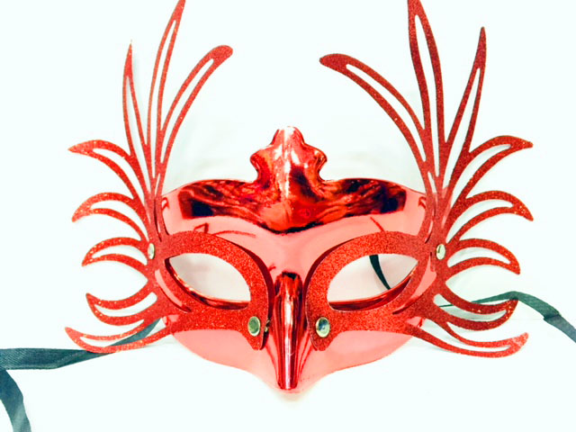 Geyik Model Parti Maskesi Kırmızı  (CLZ)